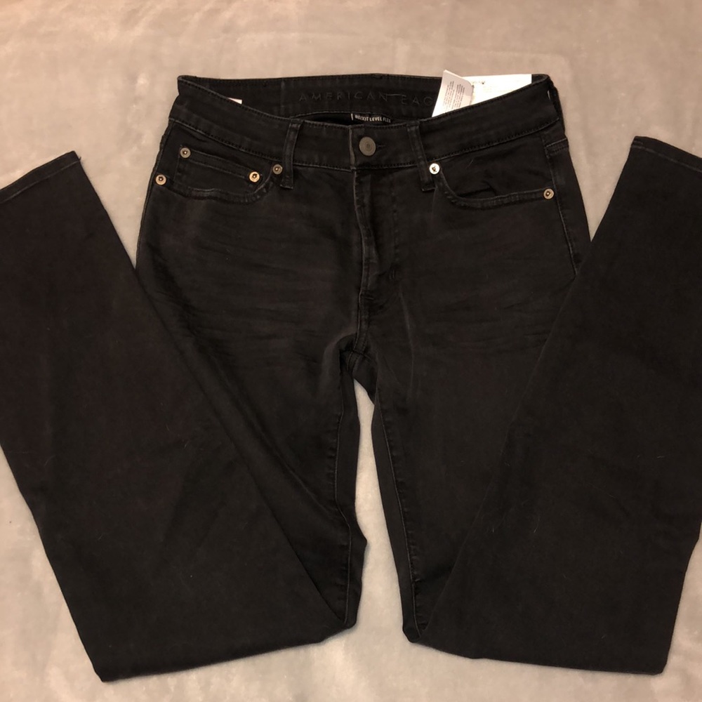 MEN’S AE original straight black jeans: size 29/34